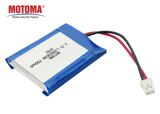 高エネルギー密度IOT電池のパック3.7V 700mAh 6x30x38mm